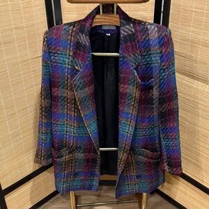 Multicolor Plaid Women's Jacket